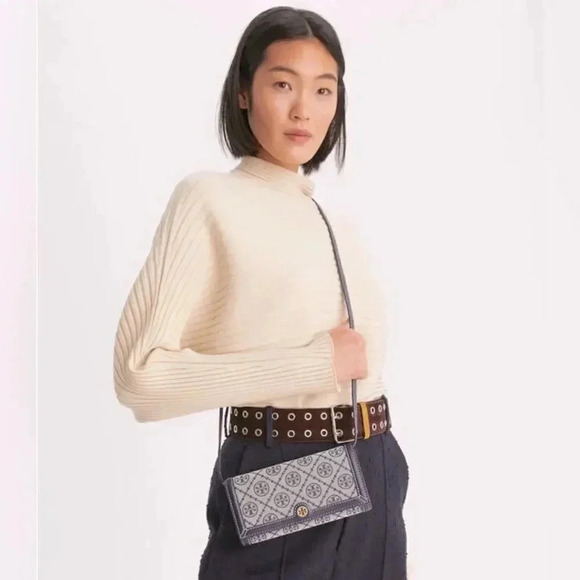 T Monogram Jacquard Chain Wallet - Picture 1 of 4